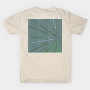 Rays - Modern Art Design | Lines | Soft Green T-Shirt